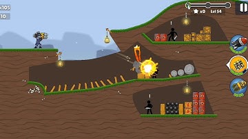 Boom Stick : Bazooka Puzzles SEASON 2 | Level 54 New (Android/iOS) Gameplay Walkthrough [HD]