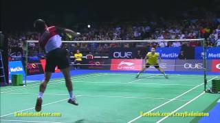 Badminton Highlights  Lee Chong Wei vs Simon Santoso  Singapore Open 2014
