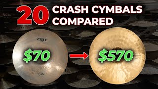 20 Crash Cymbals Compared  From $70 to $570