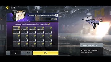 Opening the new free tournament camo crates in CALL OF DUTY MOBILE
