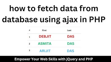 how to fetch data from database using ajax in php