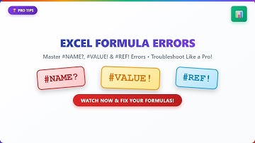 Excel Formula Errors: #NAME?, #VALUE!, #REF! - Fixes Included!