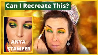 Supporting Small YouTubers Inspired by look. Collab  Faithful Fab 9. Anya Stamper. Green & Gold look