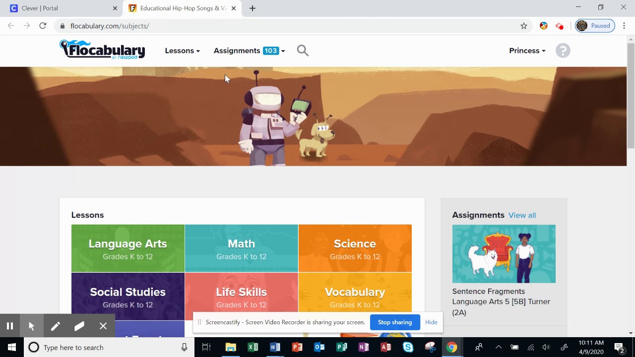 How to access Flocabulary YouTube