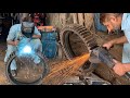 Repairing Caterpillar Dozer Final Drive Broken Gear | Welding Broken Teeth of Dozer Final Drive Gear