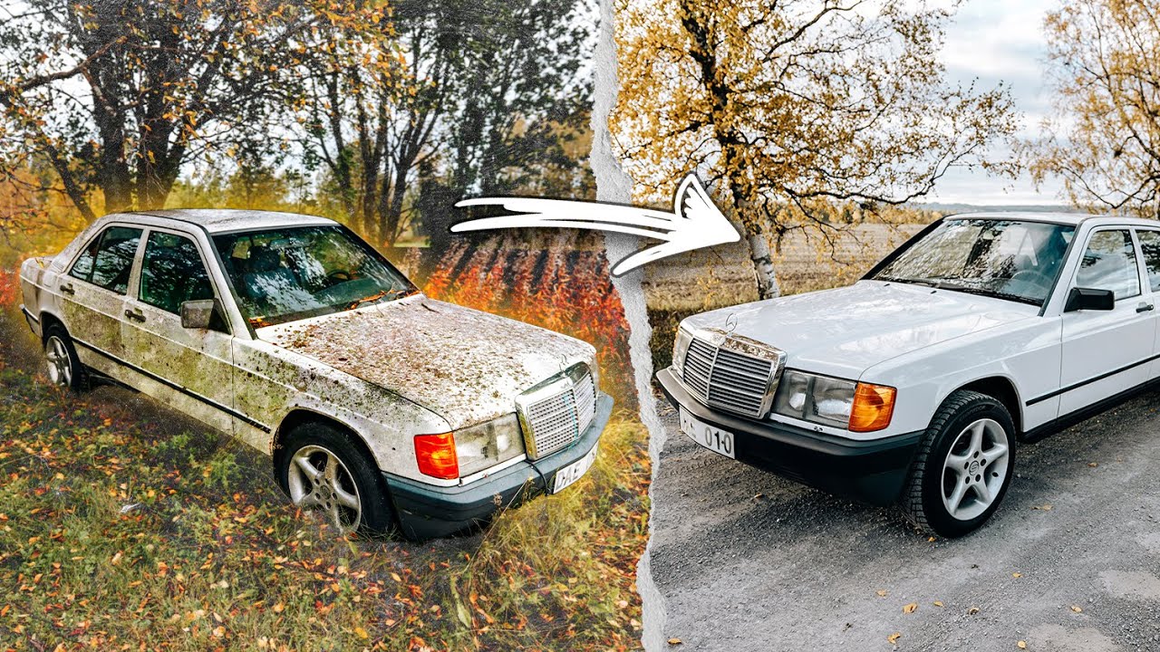 ABANDONED MERCEDES LEFT IN THE WOODS FOR 10 YEARS | FULL DETAIL ASMR 