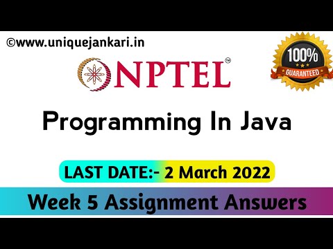 Programming In Java  NPTEL Week 5 Assignment Answers 2022 || Unique Jankari