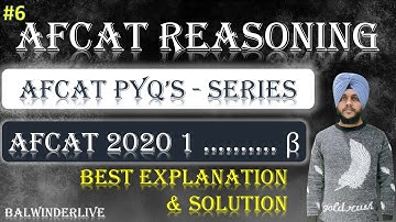 AFCAT Reasoning Previous Year Questions || AFCAT 2020 1 || Afcat 2025 Reasoning #afcat2025 #afcat