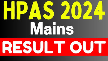HPAS 2024 Mains RESULT OUT | Congratulations to all #hpas2024 #hpasresult #hppsc