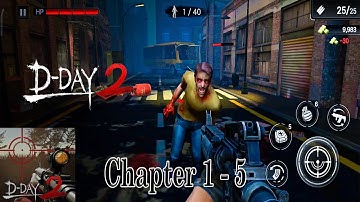 Zombie Hunter D-Day 2 Gameplay Walkthrough (Android, iOS) - Chapter 1- 5