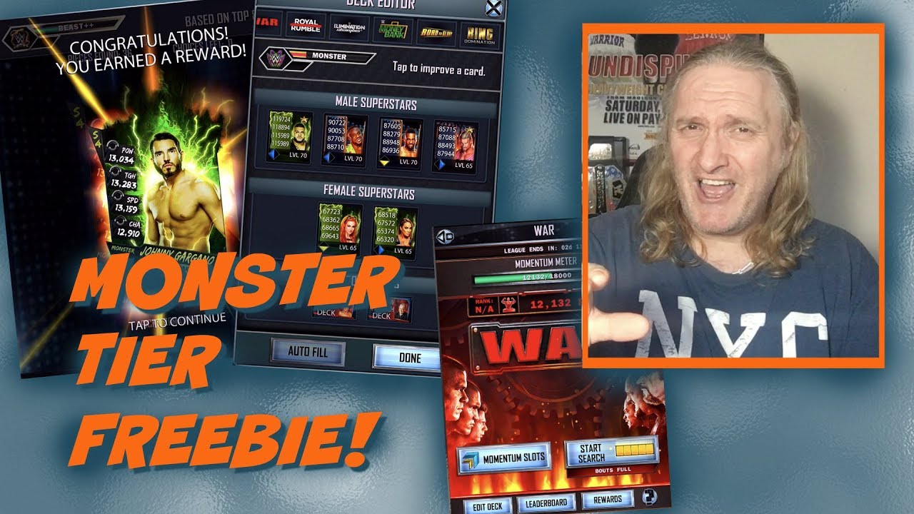 Monster Tier Freebie & First Monster Pro! :  WWE SuperCard S4 Ep10