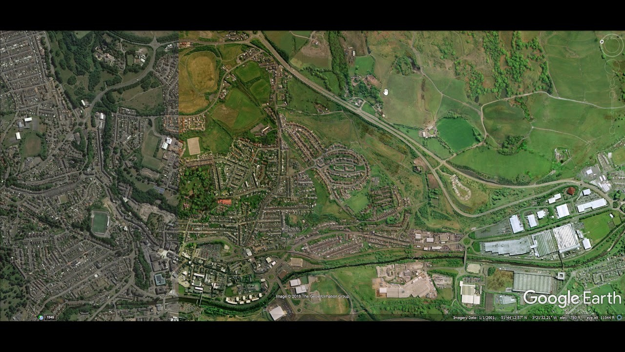 Merthyr Tydfil 1945 1999 2018 Aerial View YouTube Merthyr Tydfil 1945 1999 2018 Aerial View YouTube