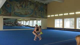 Соревнование в Бресте по акробатике женская тройка мастера спорта