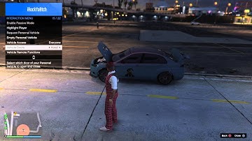 Grand Theft Auto V How To Open Doors ,Trunk ,and Hood .Keep Lights On Out Of Car