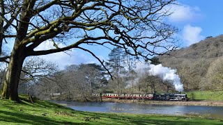 LMS Jubilee 'Leander' visits Lakeside & Haverthwaite Railway