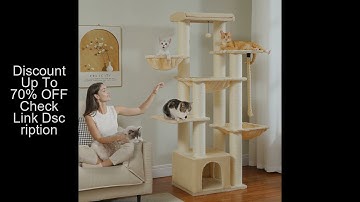 Multi-Level Cat Tree with Scratching Posts, Cozy Condo, Super Large Perch, Deep Hammocks, Tall Cat T