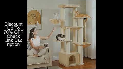 Multi-Level Cat Tree with Scratching Posts, Cozy Condo, Super Large Perch, Deep Hammocks, Tall Cat T
