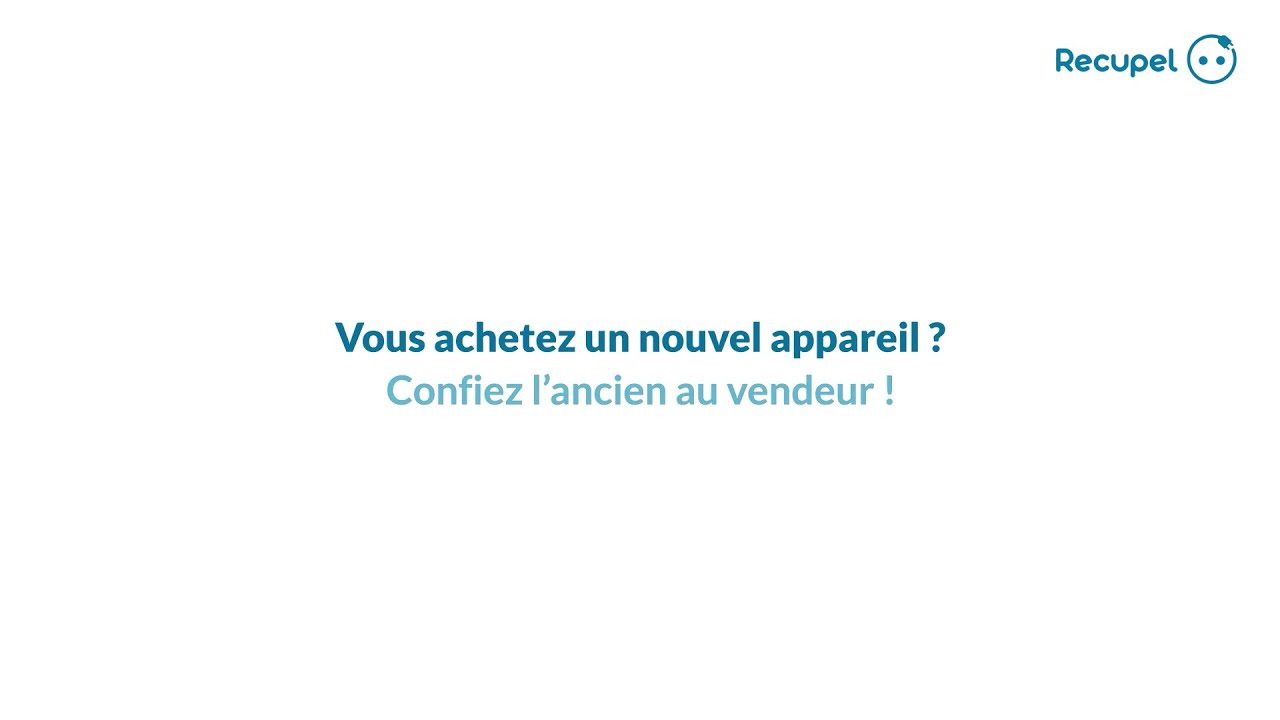 Recupel — Recupel - Entrust your old appliance to the seller (YouTube video ad)
