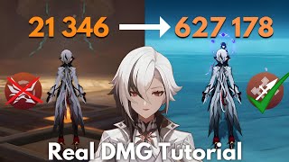 : C0 ARLECCHINO Real DMG Tutorial!! Increase Her DMG Genshin Impact