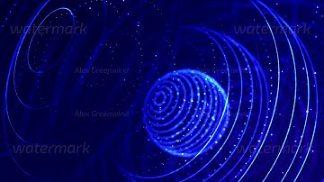 4k looped sci-fi particle background, bokeh and light effects. Glow blue particles form lines