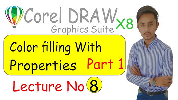 How to use Color Fill Option in CorelDraw X8 in Urdu/Hindi Part 1