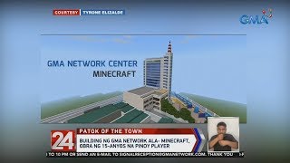 24 Oras: Building ng GMA Network sa Minecraft, obra ng 15-anyos na Pinoy player screenshot 2