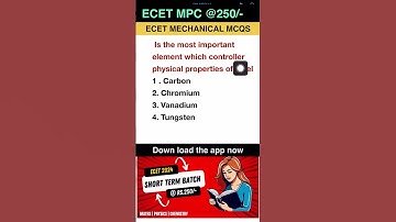 ECET Mechanical MCQS-28 | How to get best rank in ECET,#Ecetshort 1,#Sbtet,#ecet