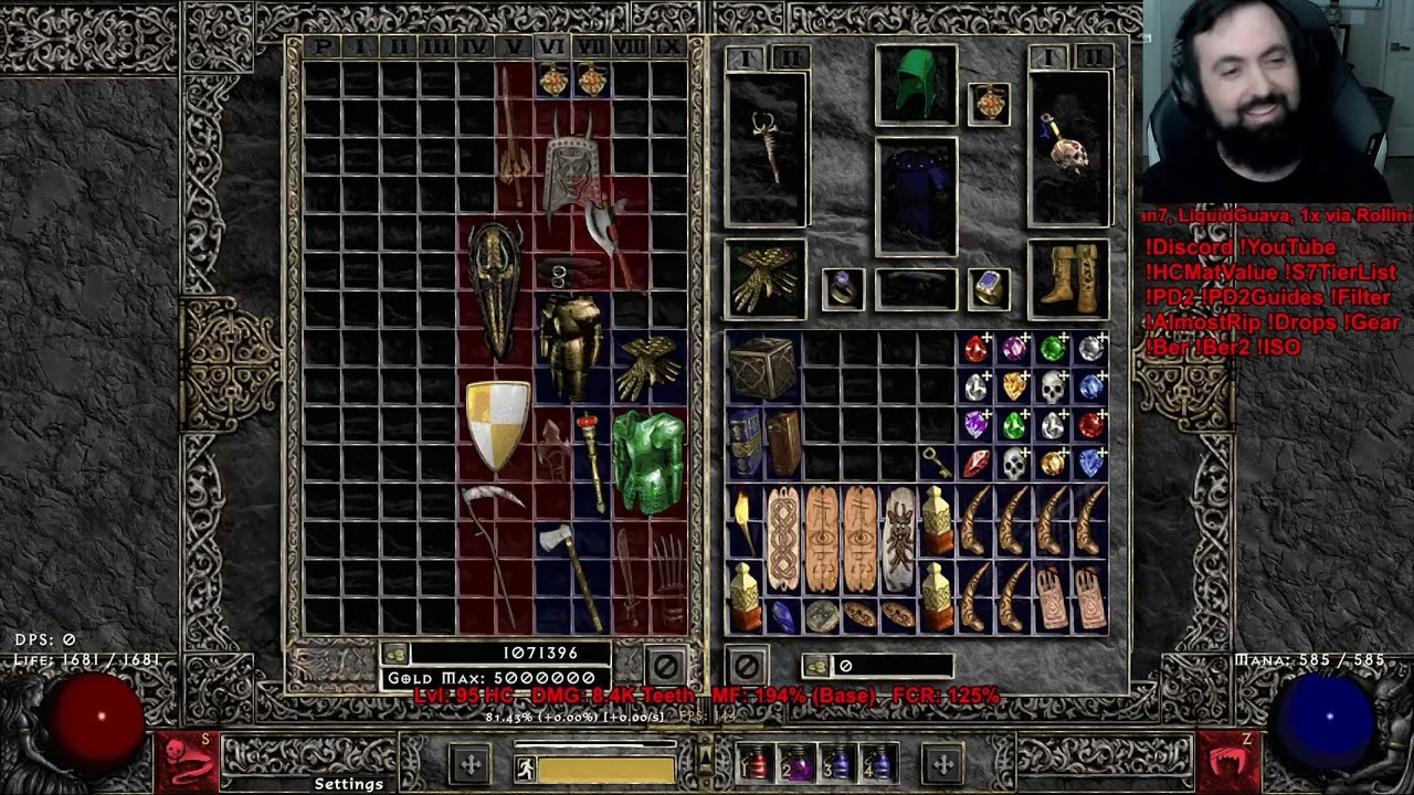 Disaster! Speed Slam Session #5 - Day 11 ~90 GG Items! - HC PD2 S7 Teeth Necro Live Server!