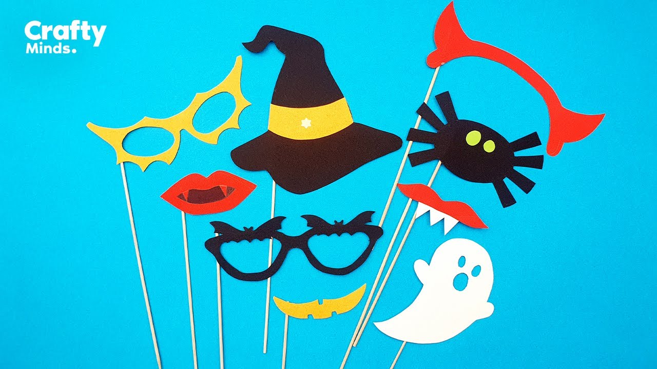 DIY Halloween photo booth prop ideas Halloween Shadow Props DIY