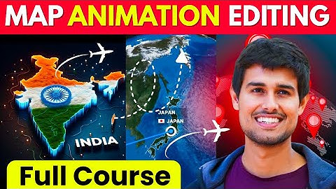 Map Animation Like @dhruvrathee | Map animation video kaise banaye| Dhruva Rathee Map Animation edit