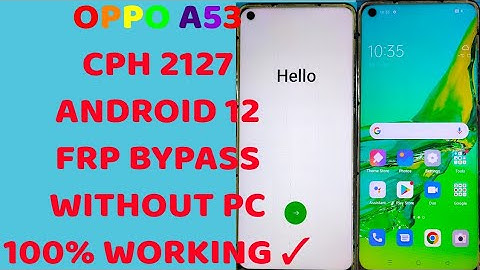 OPPO A53 CPH 2127 | ANDROID 12|FRP BYPASS WITHOUT PC| 100% WORKING|#oppoa53_google_account_bypass