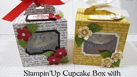 Stampin'Up Cupcake Box with Tag Topper Handle