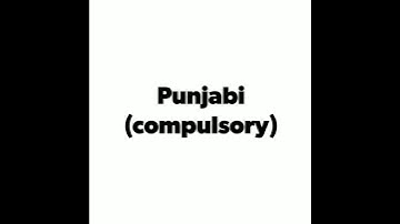 Punjabi (compulsory)