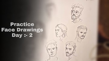 Human Face Practice ✏️ Easy Drawing (Day :- 2) by Aditya Vyawahare Arts