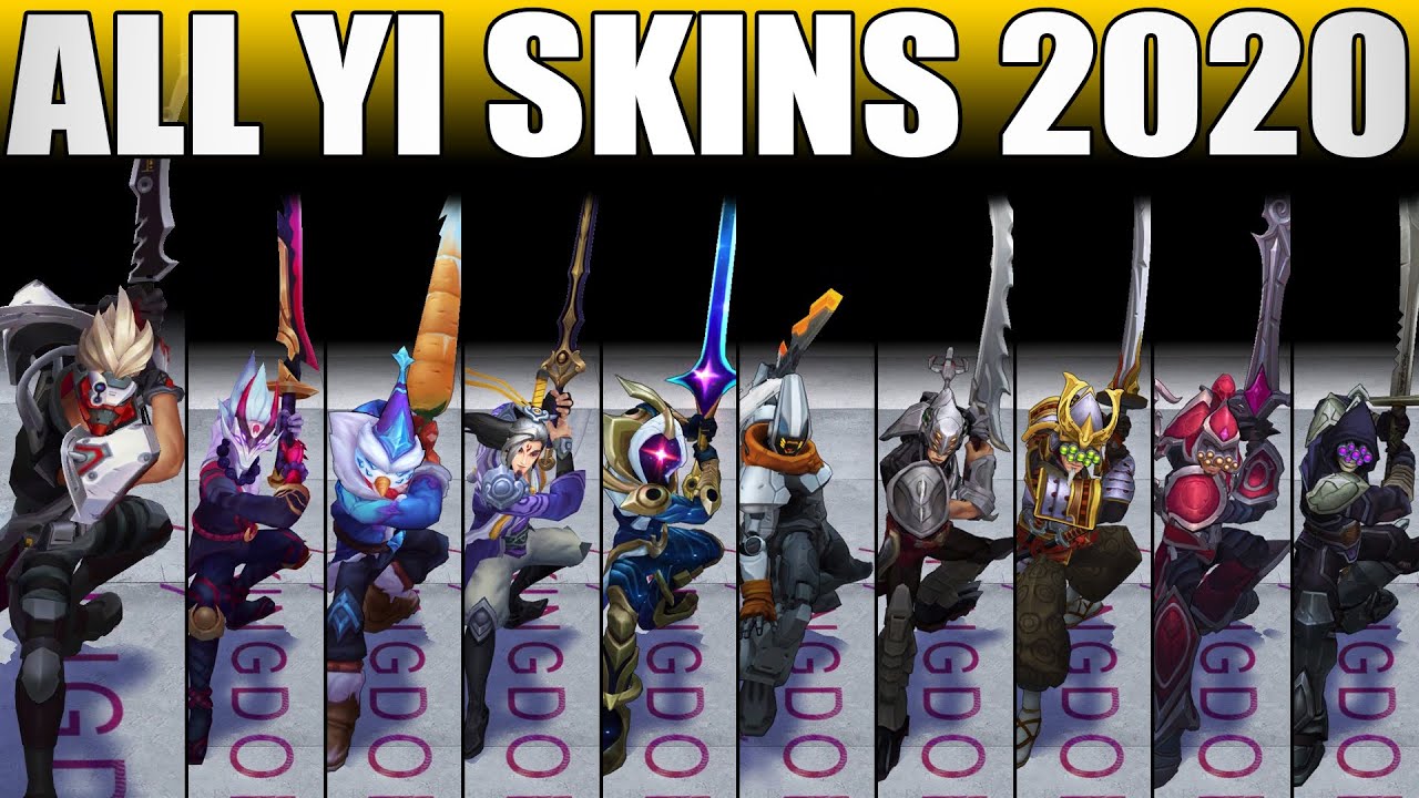 All Master Yi Skins Spotlight 2020 Including Psy Ops Master Yi Youtube