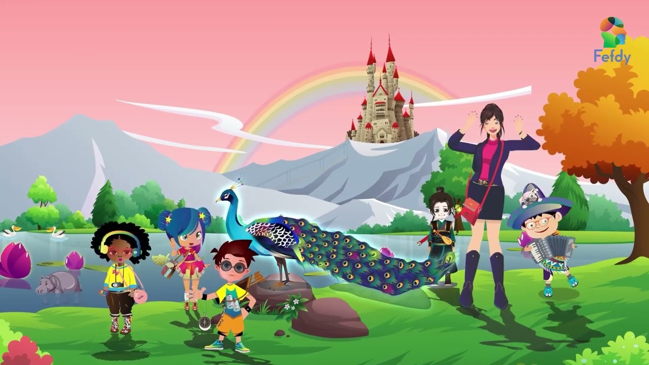 Nursery Rhymes - Peacock , Oh beautiful Peacock | FEFDY Nursery Rhymes \u0026 Kids songs.