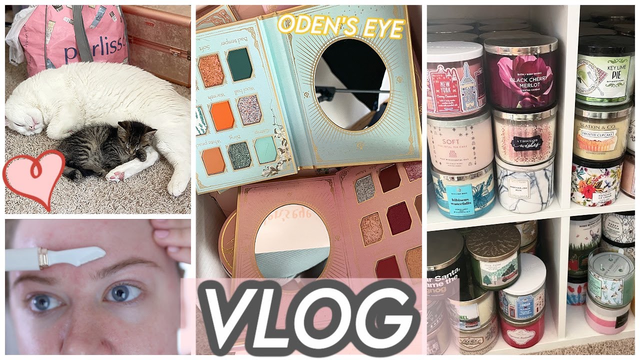 VLOG WE GOT A KITTEN, SHAVING MY FACE, + CANDLE COLLECTION DECLUTTER