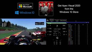 F1 2020 - Apex Visual 2020 Live Telemetry Demo (Race @ Spa)
