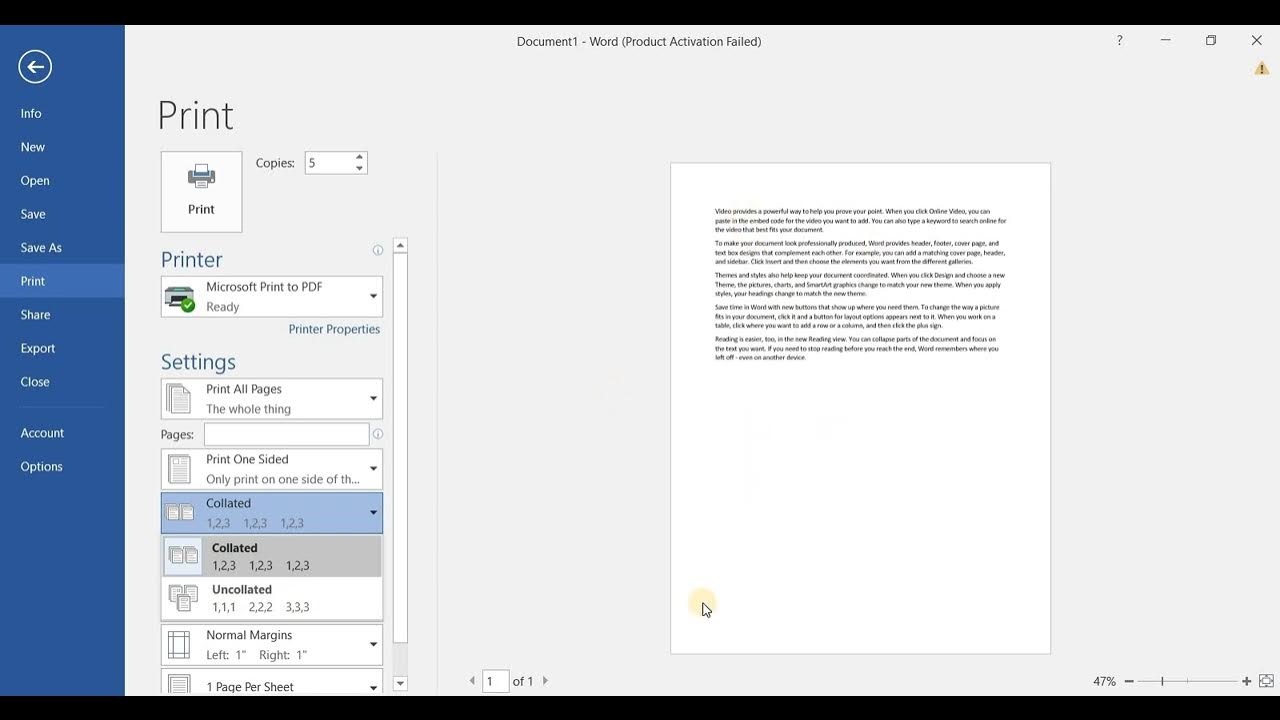 Print Page In Word