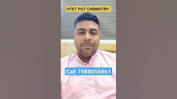 Course For HTET PGT CHEMISTRY 2022