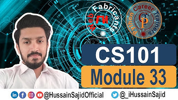 CS101 Module 33 | Hussain Sajid | Urdu / Hindi