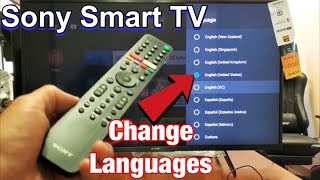 Sony Smart TV: How to Change Language (or Back to English)