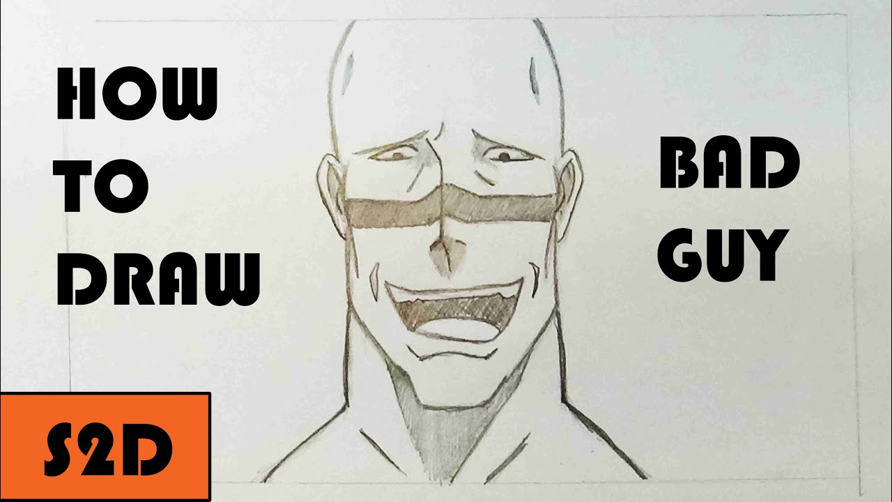 Easy Anime Drawing  How to Draw Bad Boy  Step by Step  YouTube