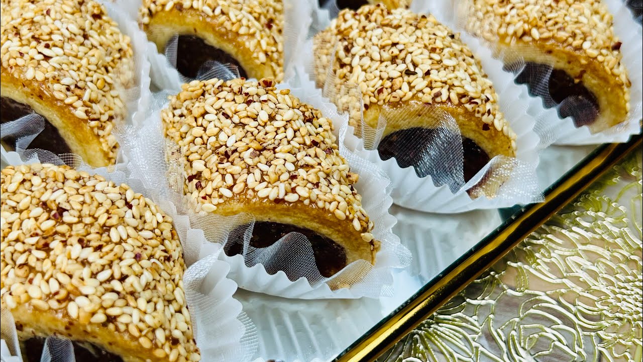 #حلويات_جزائرية 🇩🇿 مقروط الفرينة معسل بالغرس والجلجلان