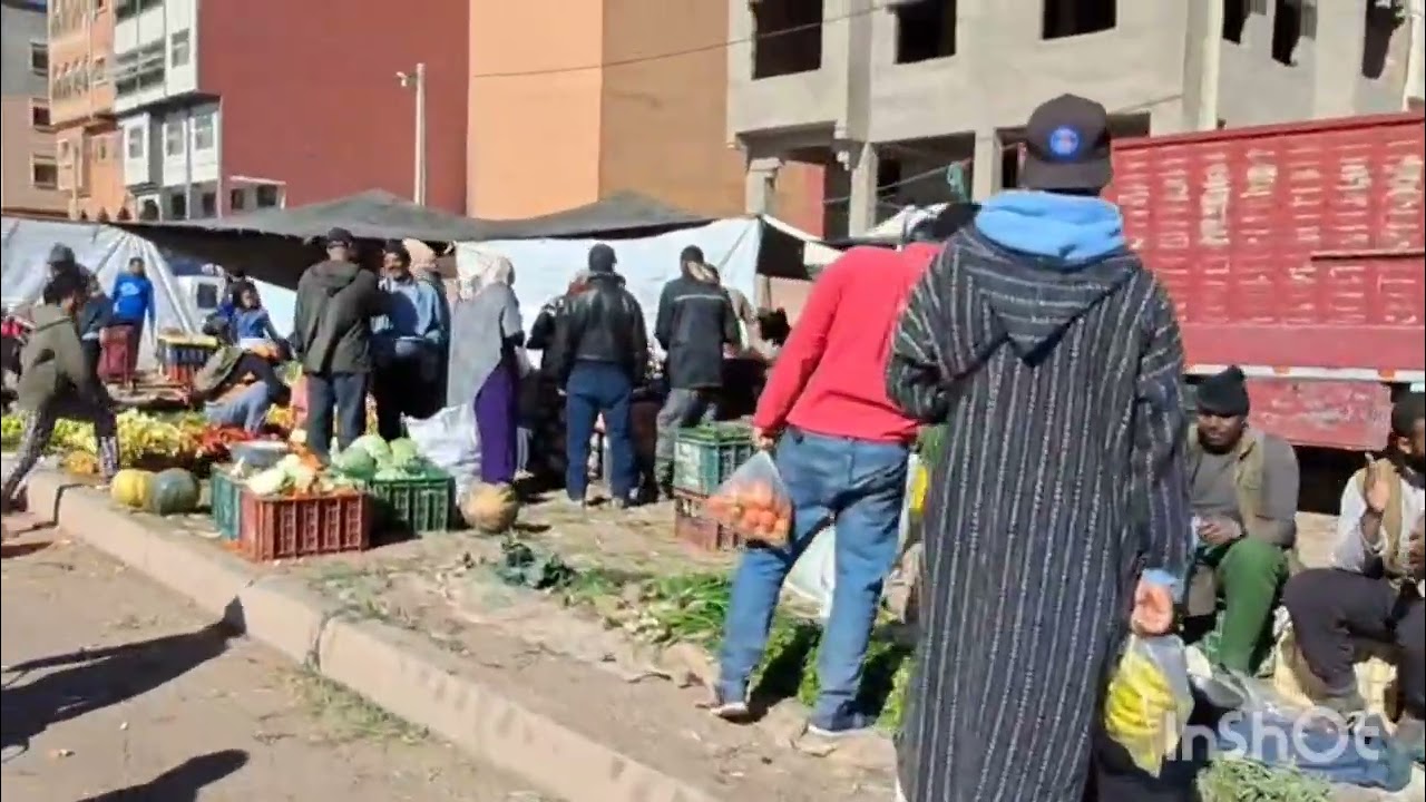 جولة في السوق الأسبوعي الأحد بمدينة ورزازات سوق حي أطلس المؤقت