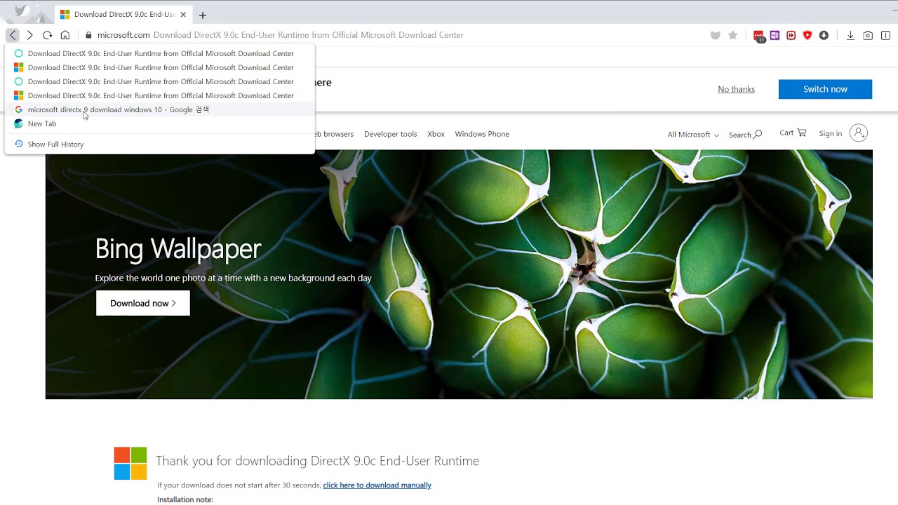 baixar directx 9 windows 10