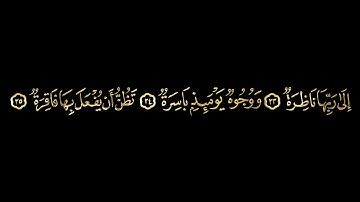 كروما سورة القيامة كاملة ذهبي شاشة سوداء  القارئ عثمان الحداد