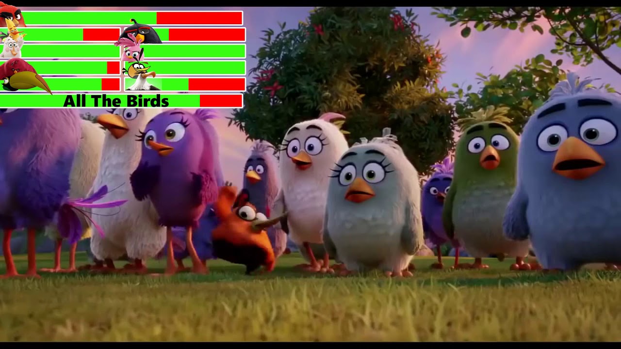 The Angry Birds Movie Final Battle With Healthbars(2/2) - YouTube