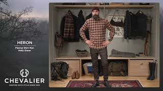 Heron Flannel Shirt, Men, Color Holly Green