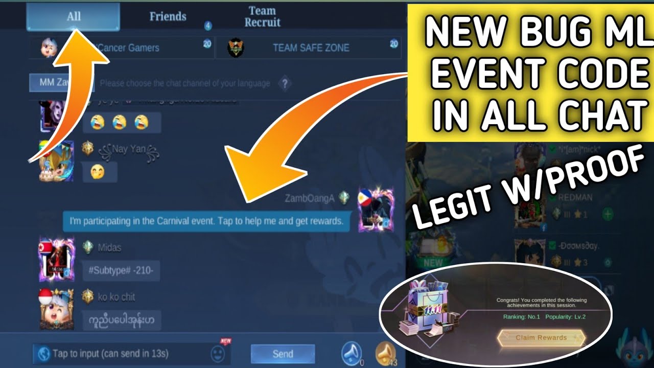 11.11 ML Event Code or ML event Subtype Code Legit | Tricks For ML event Bug Code in ML Event 2021